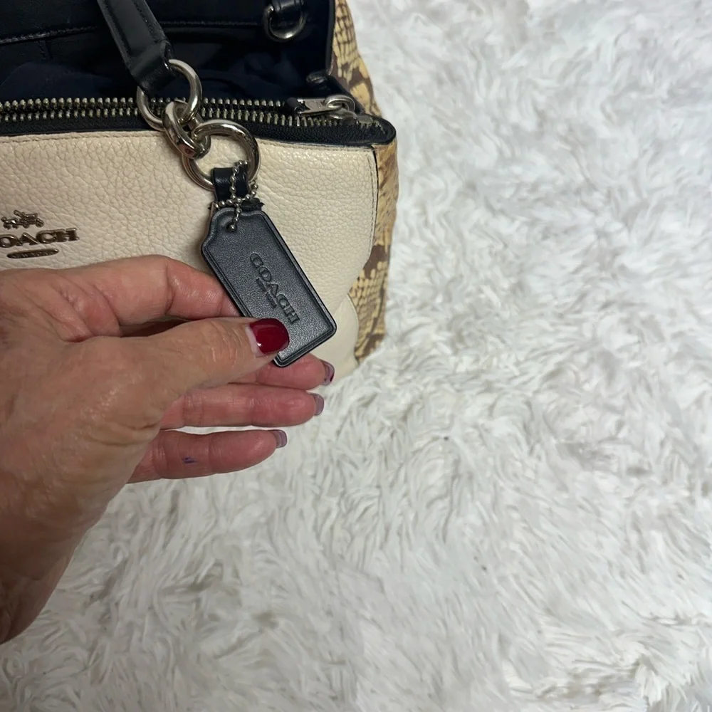 Coach Christie Snake embossed leather satchel